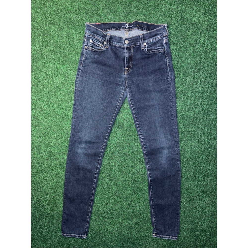 7 For All Mankind Women's Jeans Size 29 Skinny Leg Gwenevere Blue Denim 7FAM M22
